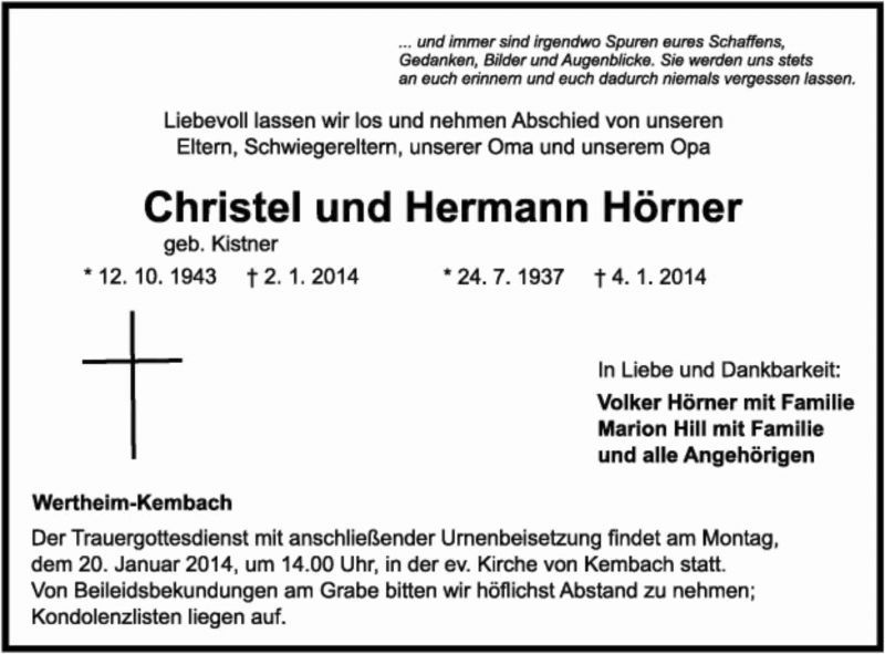 Hermann und Christel Hörner
