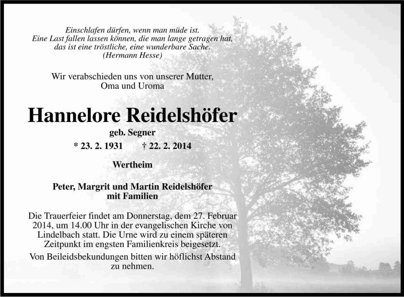 Hannelore Reidelshöfer