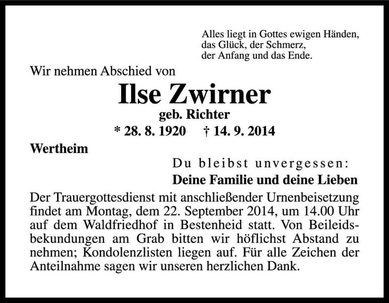 Ilse Zwirner