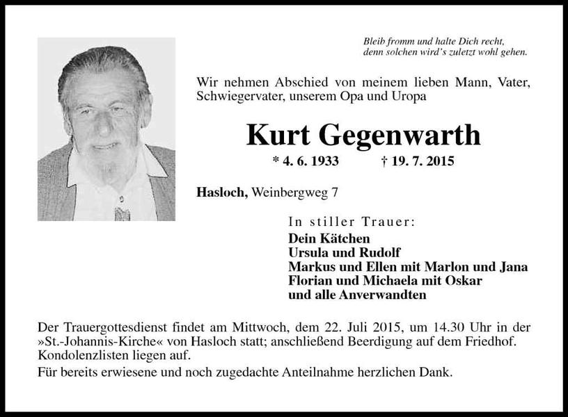 Kurt Gegenwarth