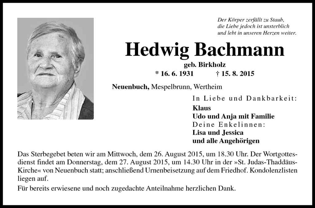 Hedwig Bachmann