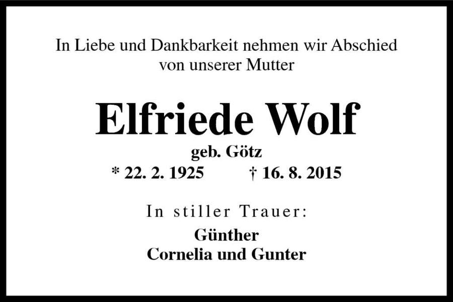 Elfriede Wolf