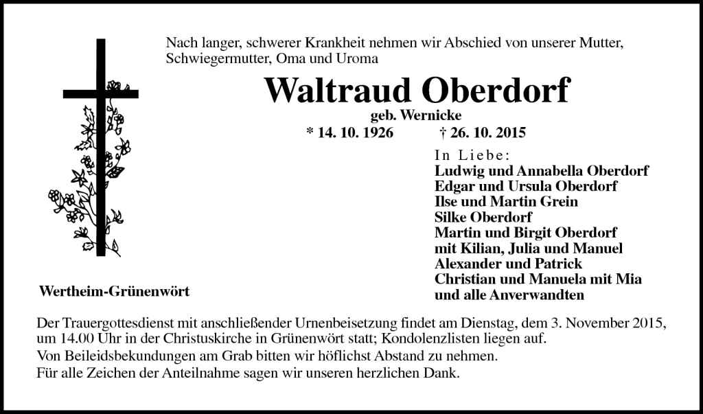 Waltraud Oberdorf
