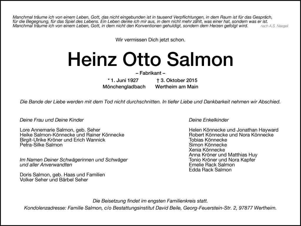 Heinz Otto Salmon