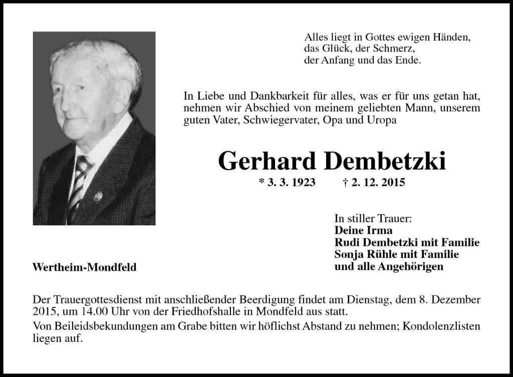 Gerhard Dembetzki