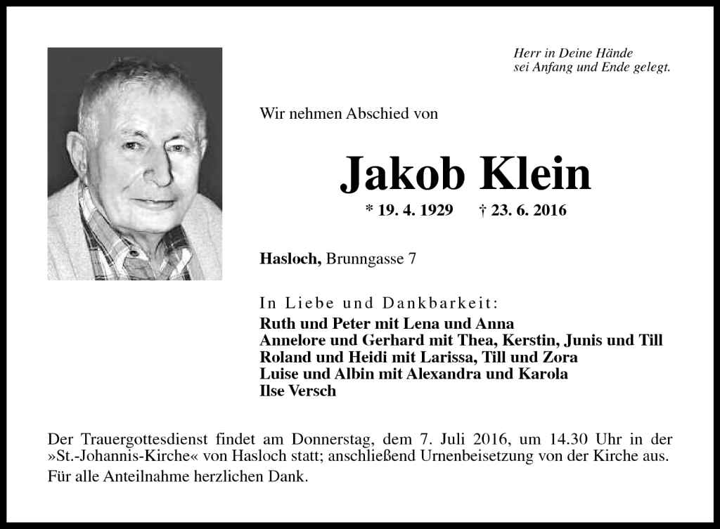 Jakob Klein