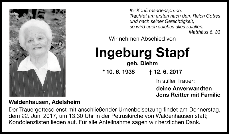 Ingeburg Stapf