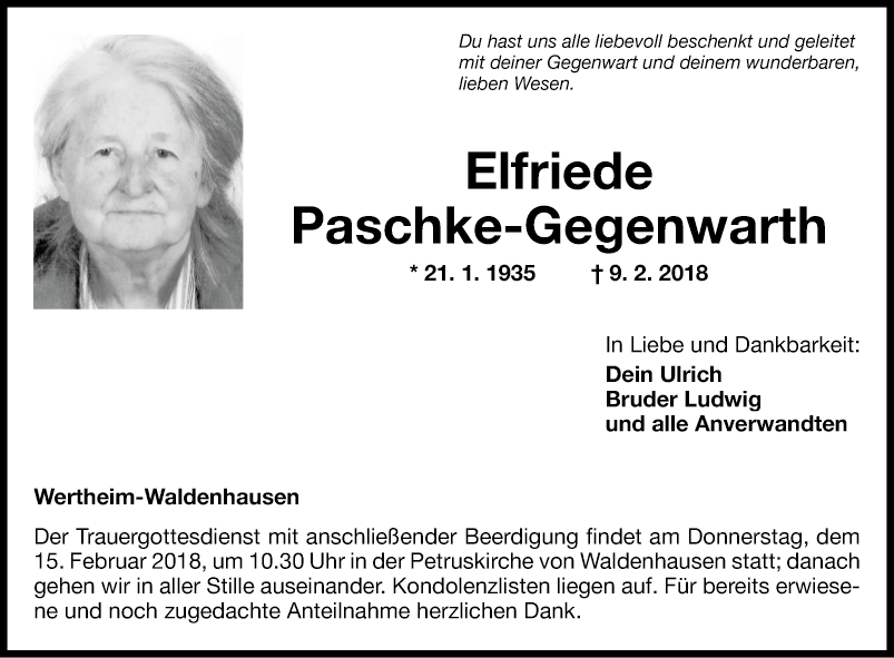 Elfriede Paschke-Gegenwarth