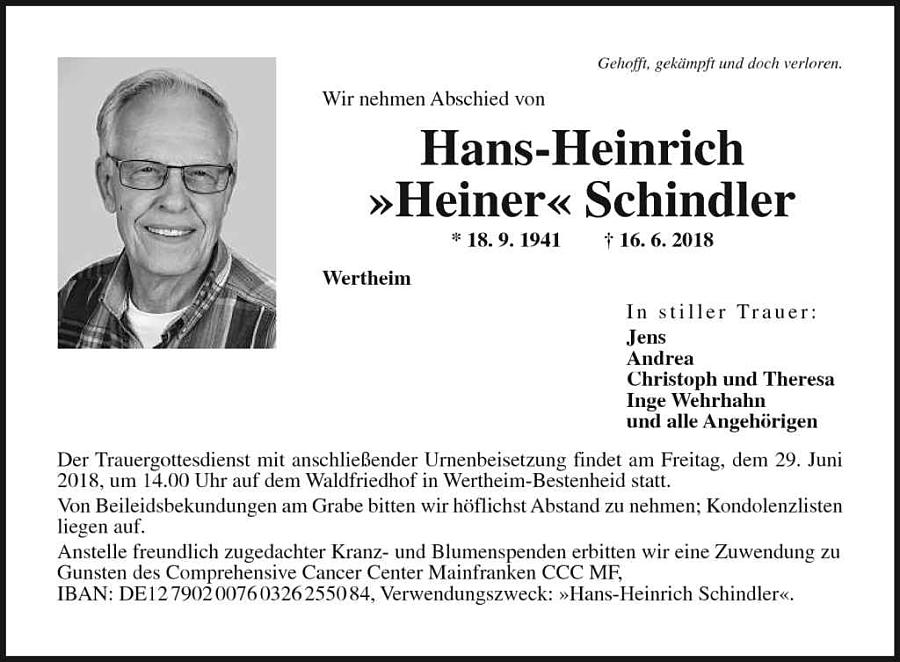 Hans-Heinrich „Heiner“ Schindler