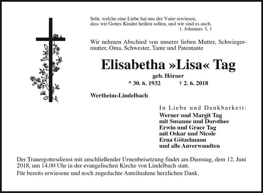 Elisabetha „Lisa“ Tag