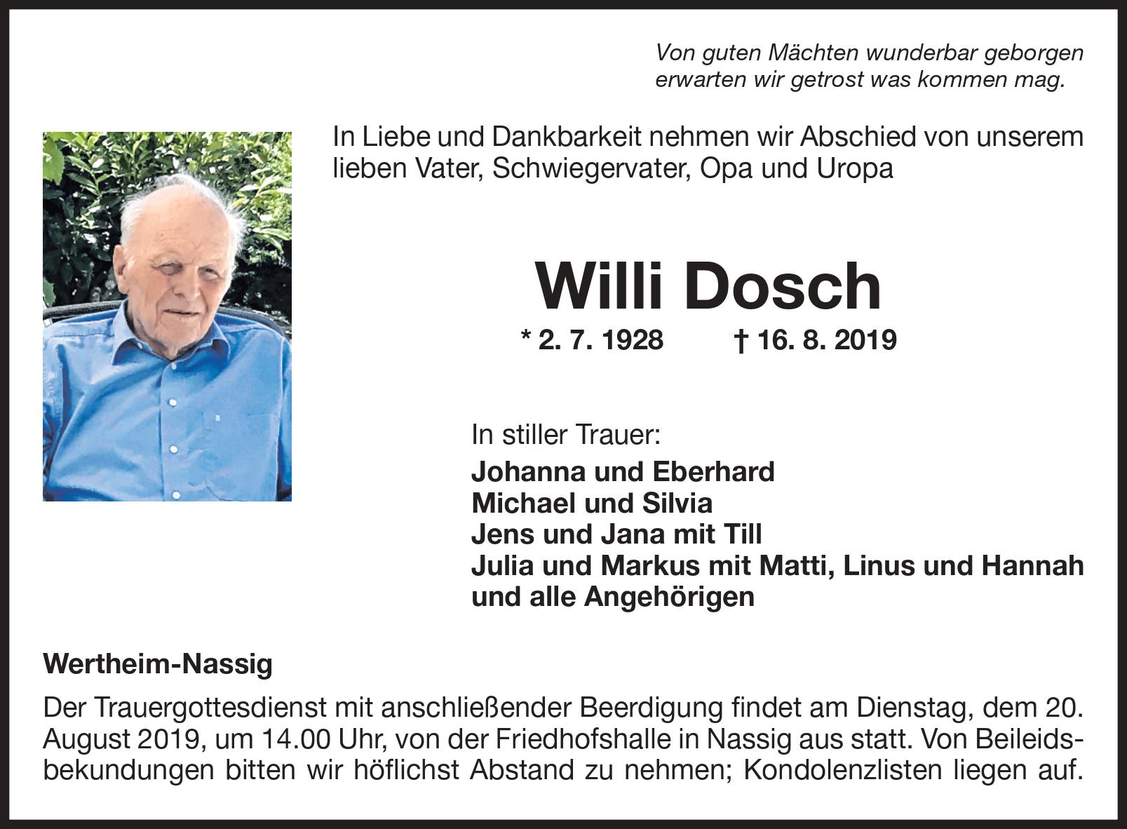 Willi Dosch Nassig