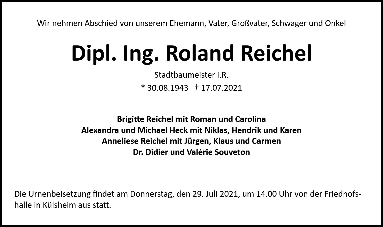 Dipl. Ing. Roland Reichel