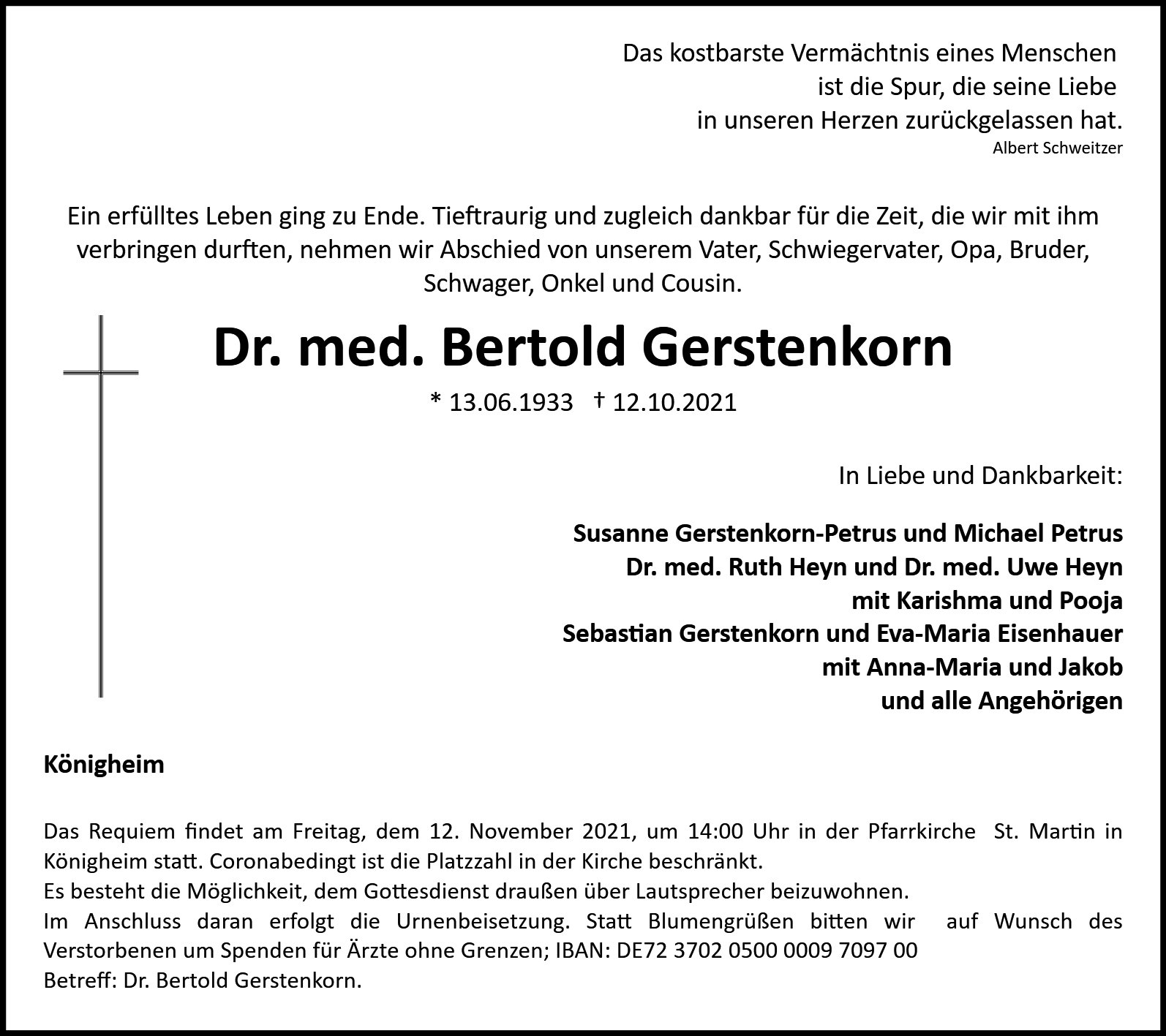 Dr. med. Bertold Gerstenkorn