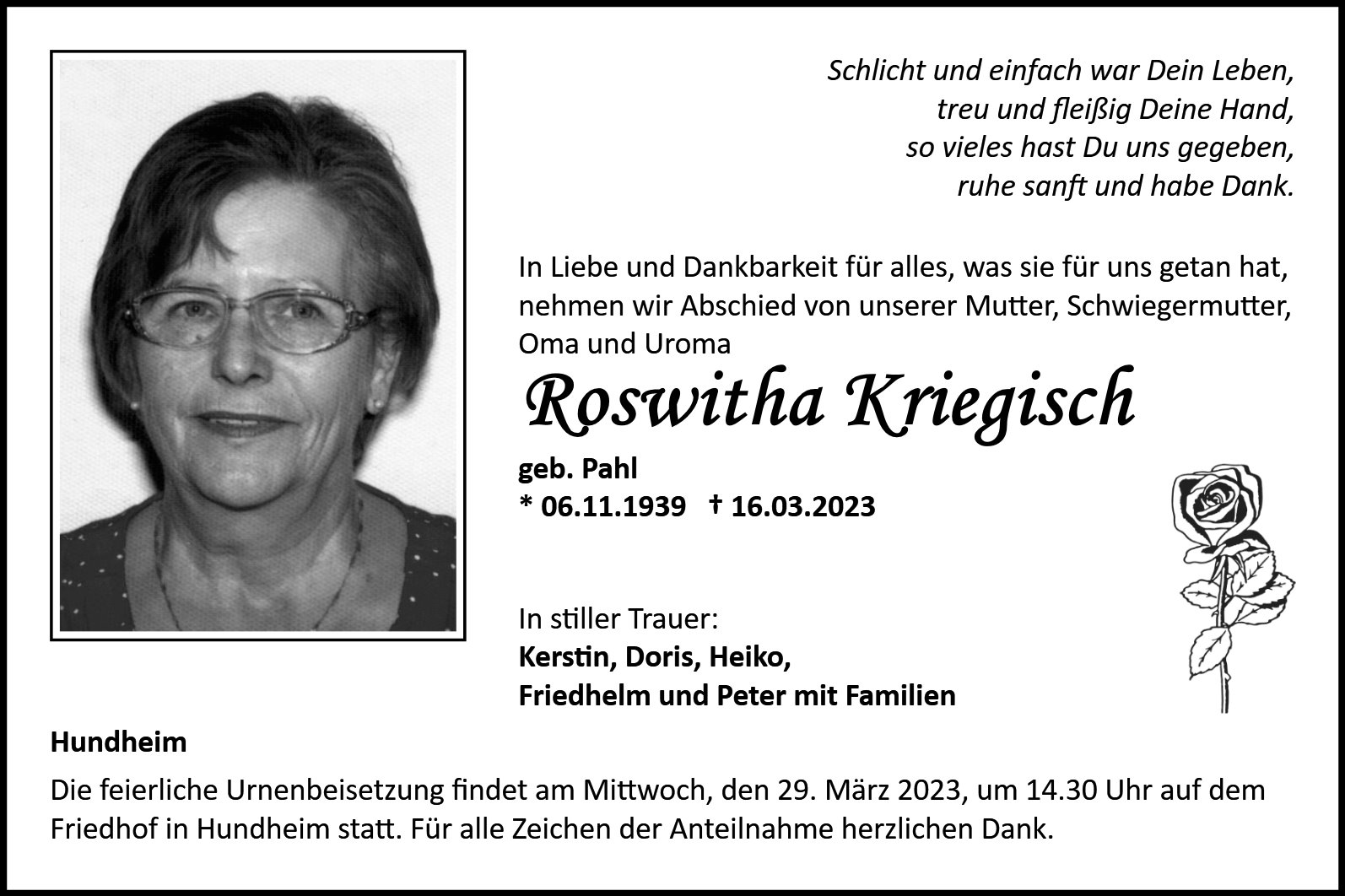 Roswitha Kriegisch