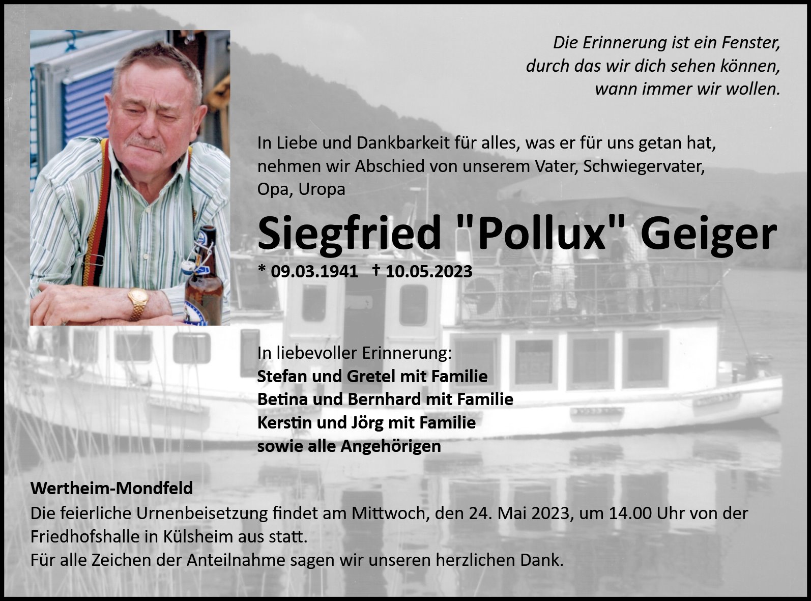 Siegfried „Pollux“ Geiger