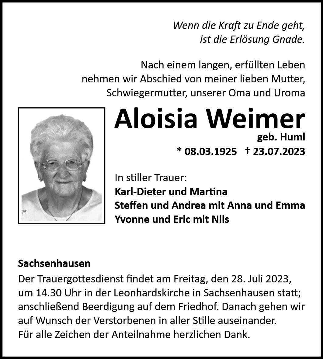 Aloisia Weimer