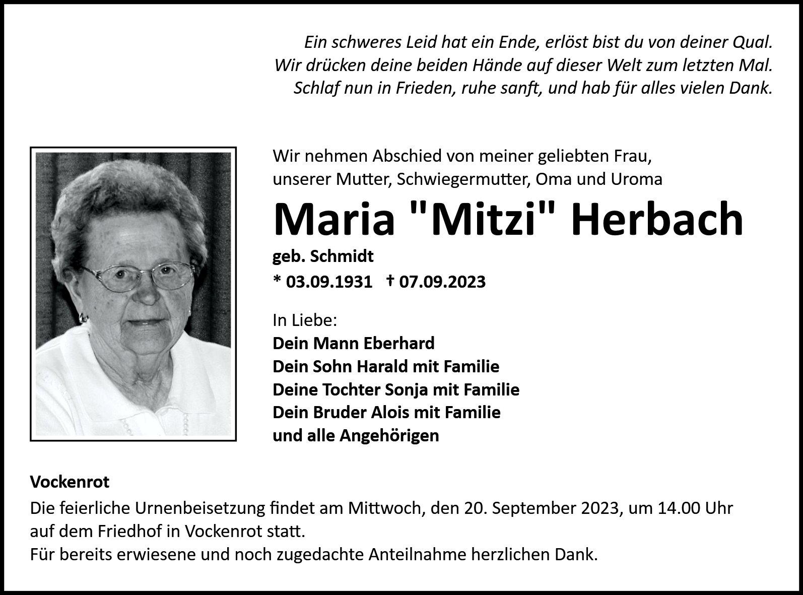Maria „Mitzi“ Herbach