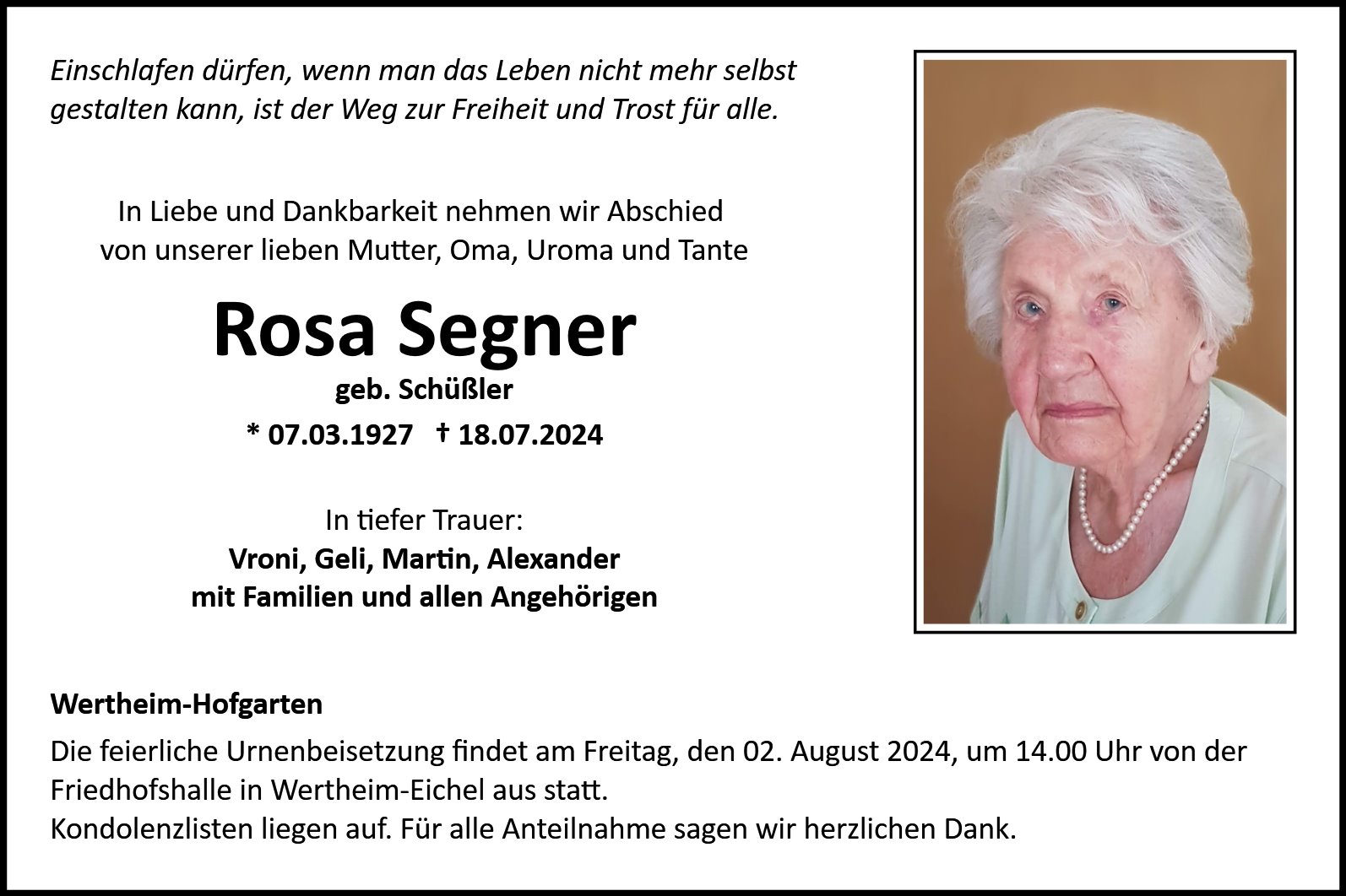Rosa Segner