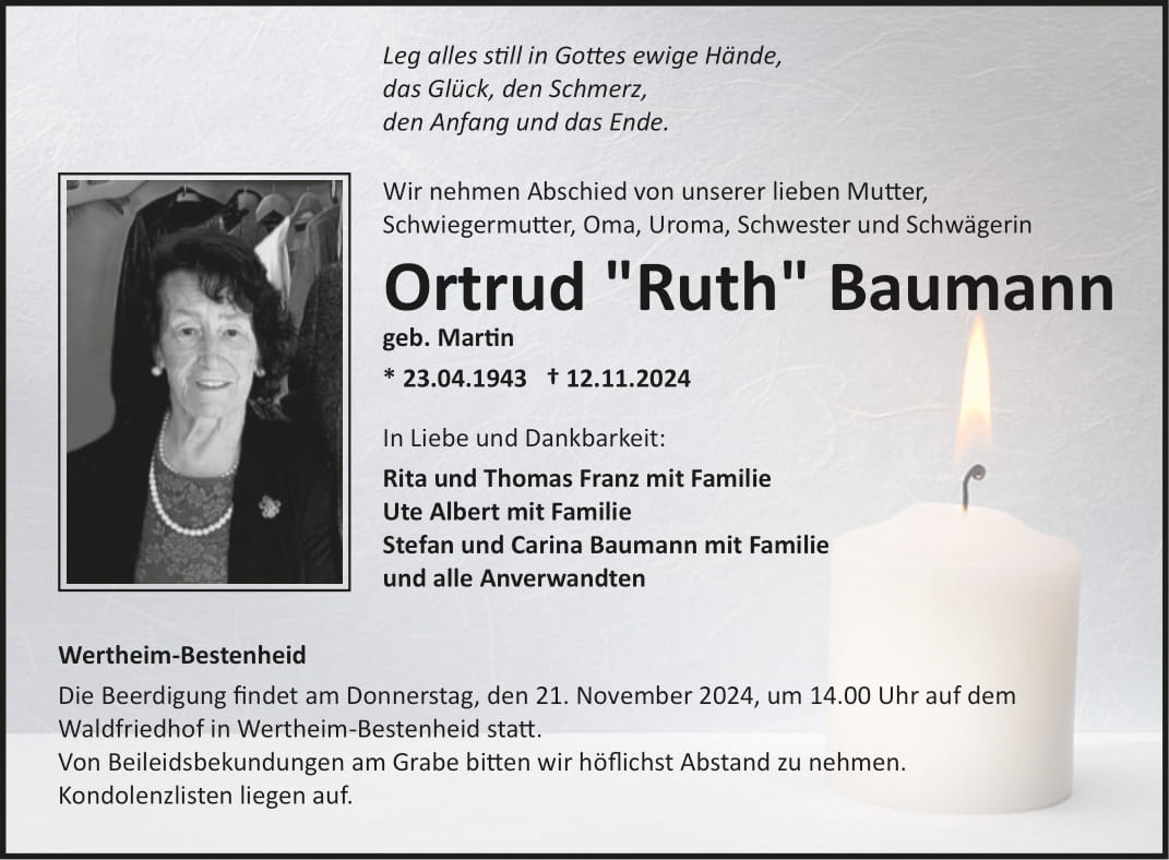 Ortrud „Ruth“ Baumann