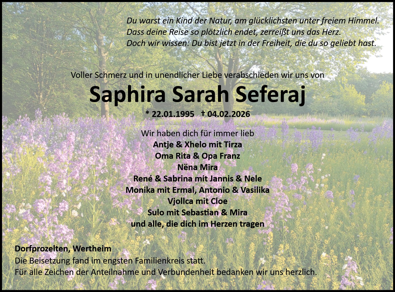 Saphira Sarah Seferaj