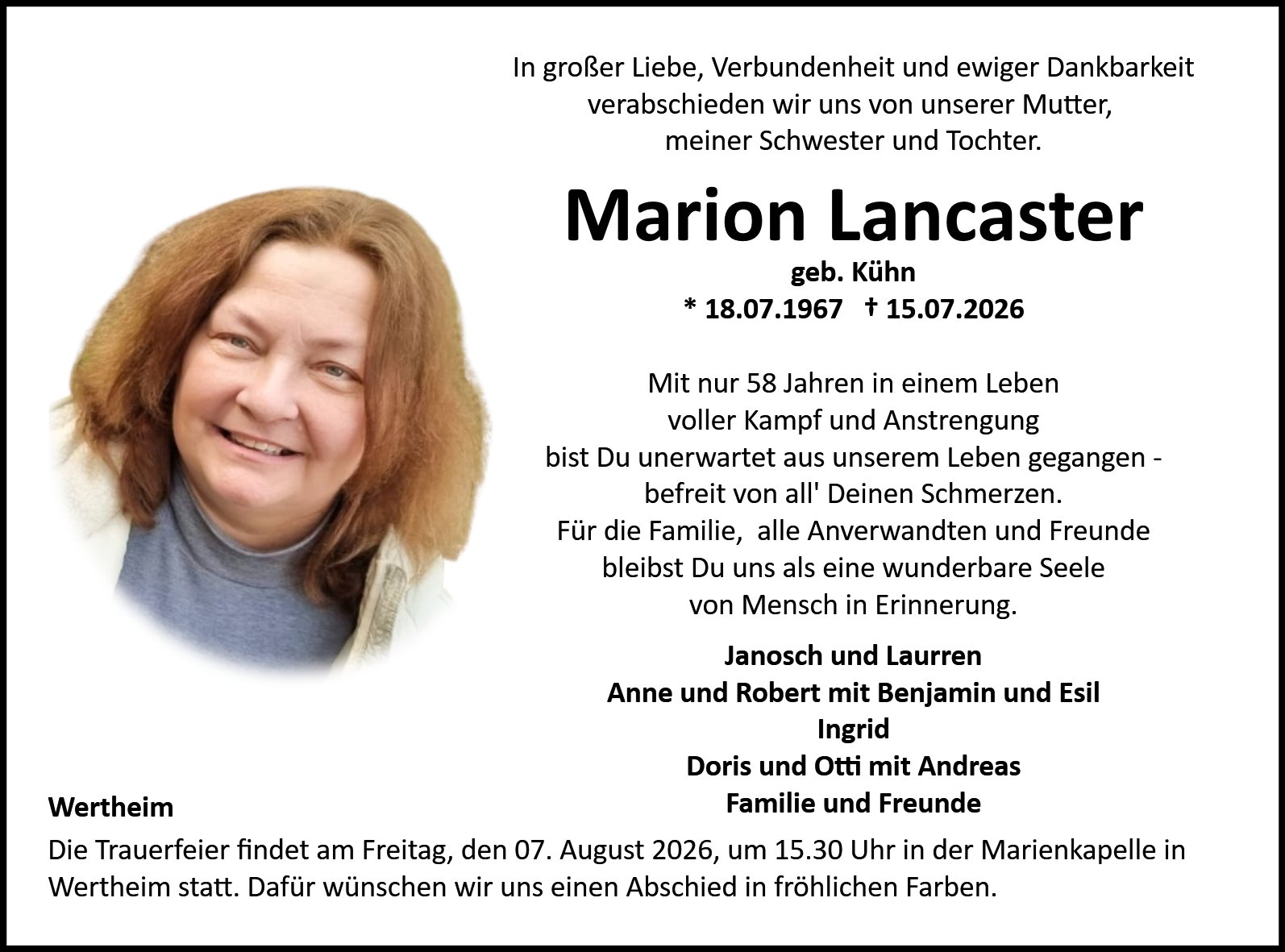 Marion Lancaster